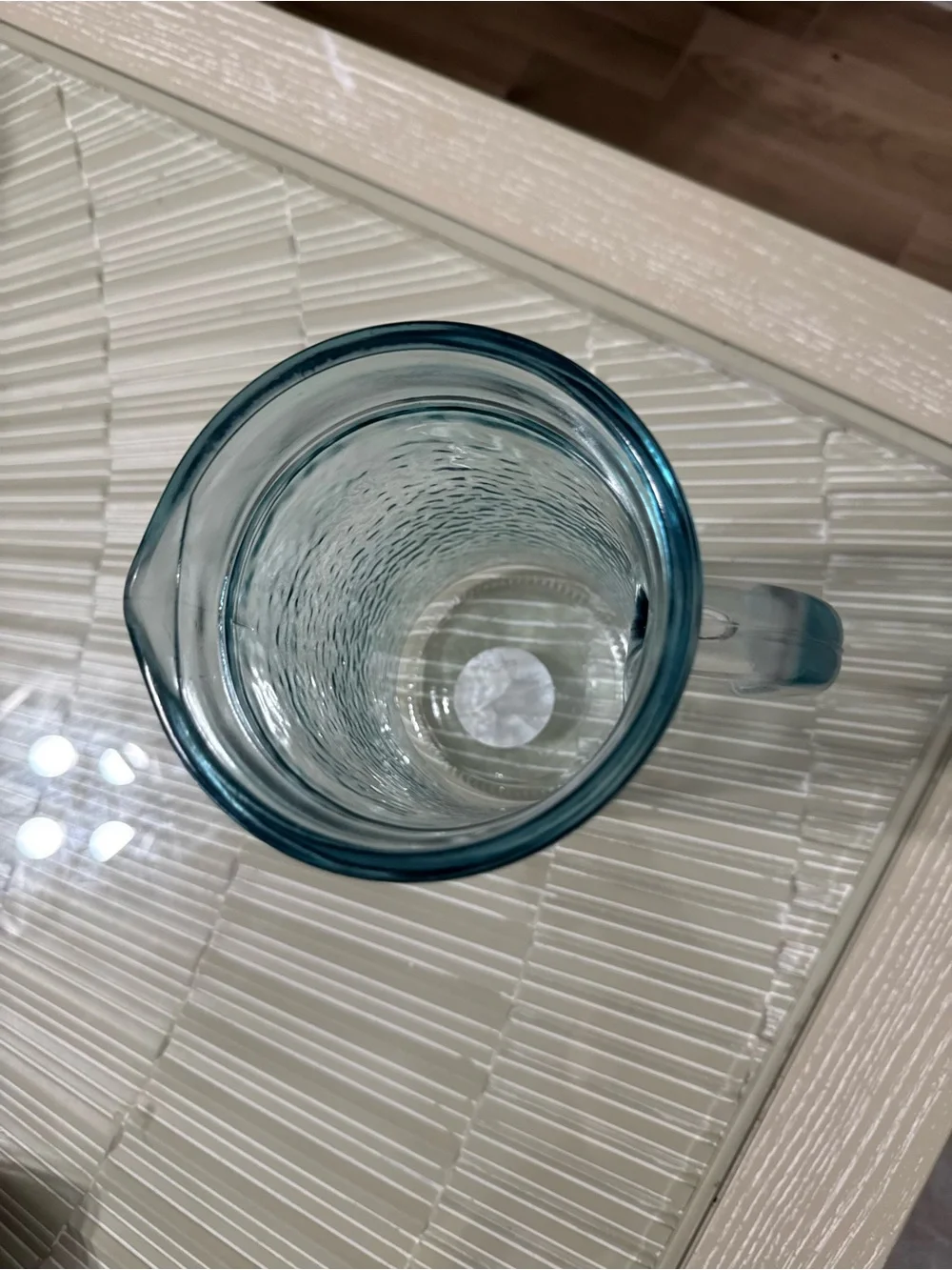 Glass Textured Blue Pitcher - 60 fluid oz